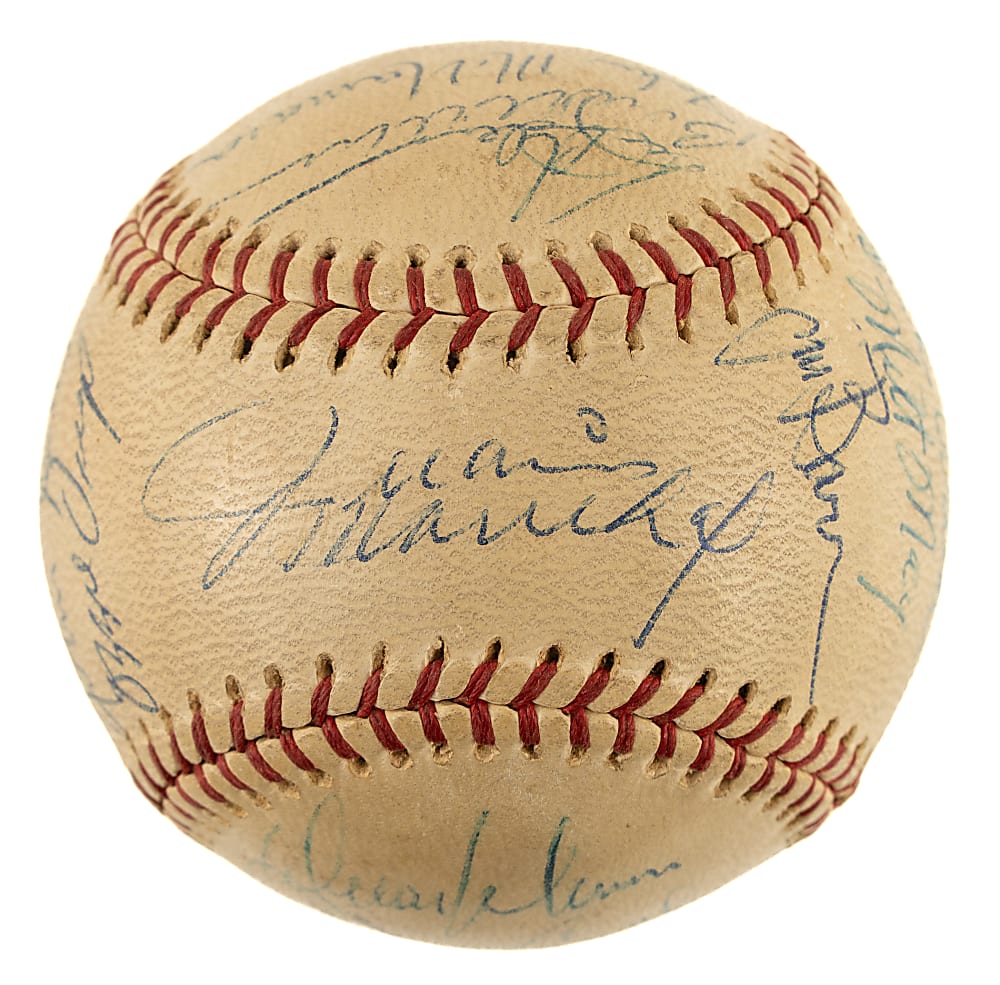 Hall of Fame and Stars Multi-Signed Baseball with Juan Marichal, Bobby Bonds, and Dave Kingman