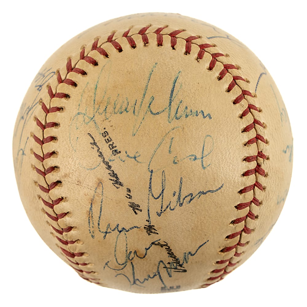 Hall of Fame and Stars Multi-Signed Baseball with Juan Marichal, Bobby Bonds, and Dave Kingman