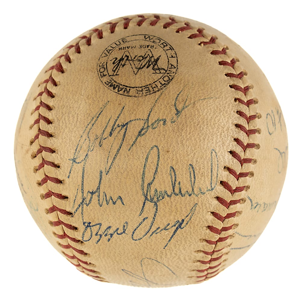 Hall of Fame and Stars Multi-Signed Baseball with Juan Marichal, Bobby Bonds, and Dave Kingman