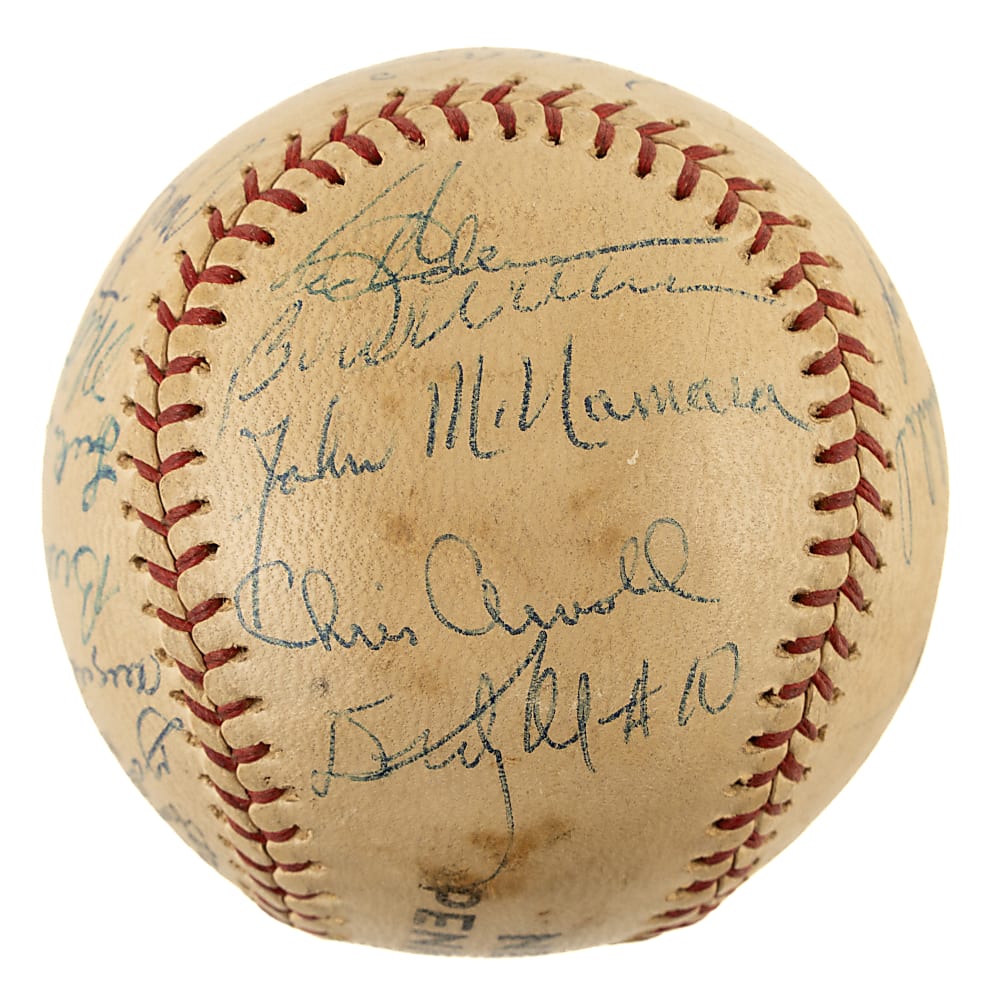 Hall of Fame and Stars Multi-Signed Baseball with Juan Marichal, Bobby Bonds, and Dave Kingman