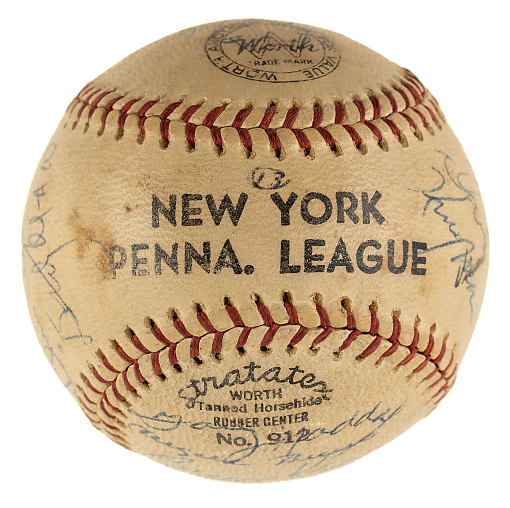 Hall of Fame and Stars Multi-Signed Baseball with Juan Marichal, Bobby Bonds, and Dave Kingman