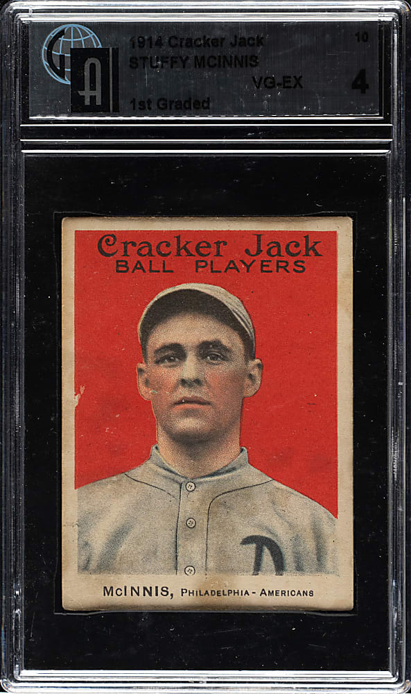 1914 E145 Cracker Jack #10 Stuffy McInnis GAI VG-EX 4