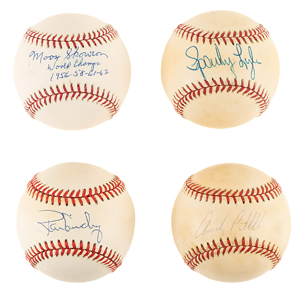 New York Yankees Single-Signed Baseball Collection (12) Including Andy Pettitte and Moose Skowron