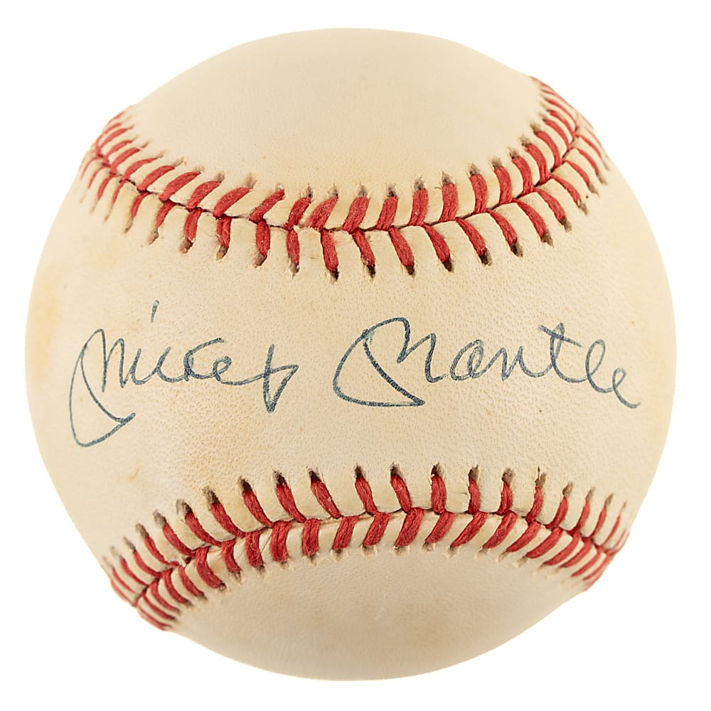 Mickey Mantle Single-Signed Baseball - JSA