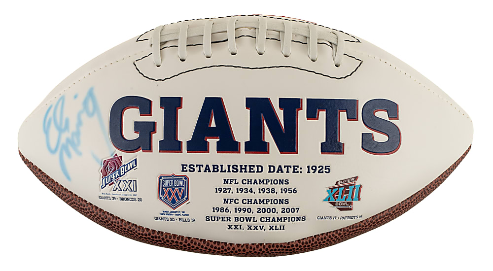 Eli Manning Signed New York Giants Football - JSA