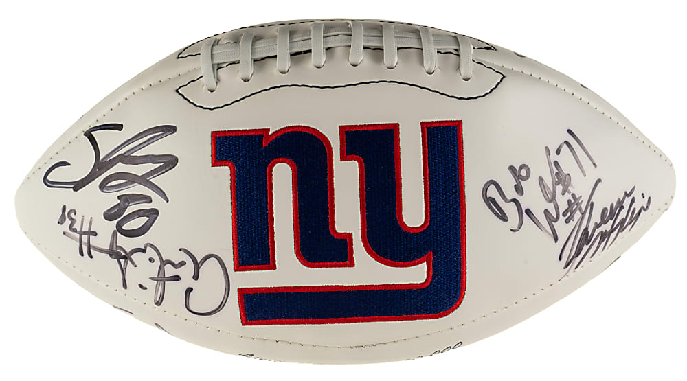 New York Giants Multi-Signed Football with Eli Manning