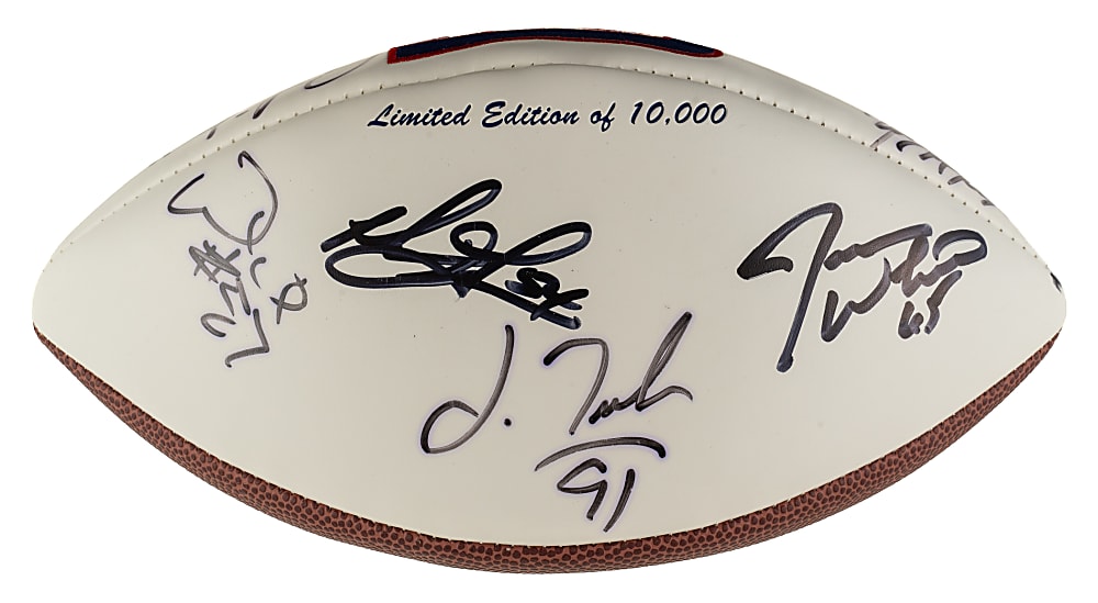 New York Giants Multi-Signed Football with Eli Manning