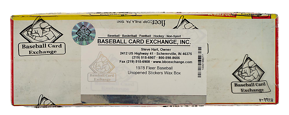 1978 Fleer Stickers Unopened Wax Box - BBCE