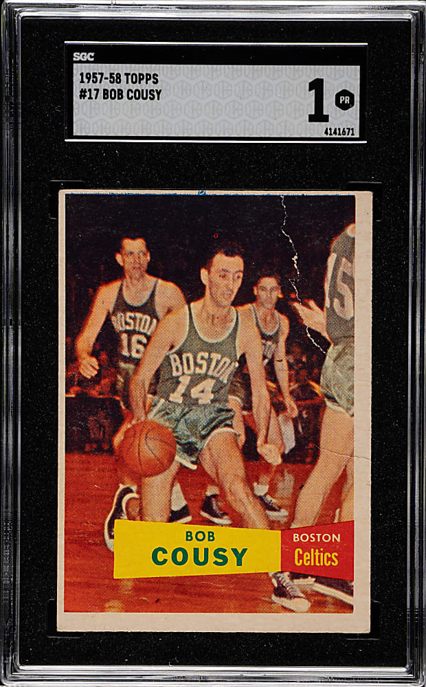 1957-1958 Topps Basketball #17 Bob Cousy Rookie SGC POOR 1