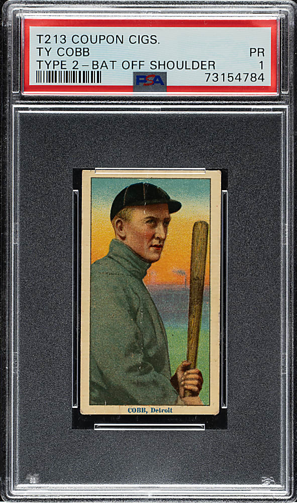1914 T213 Coupon Cigarettes (Type 2) Ty Cobb Bat Off Shoulder PSA POOR 1