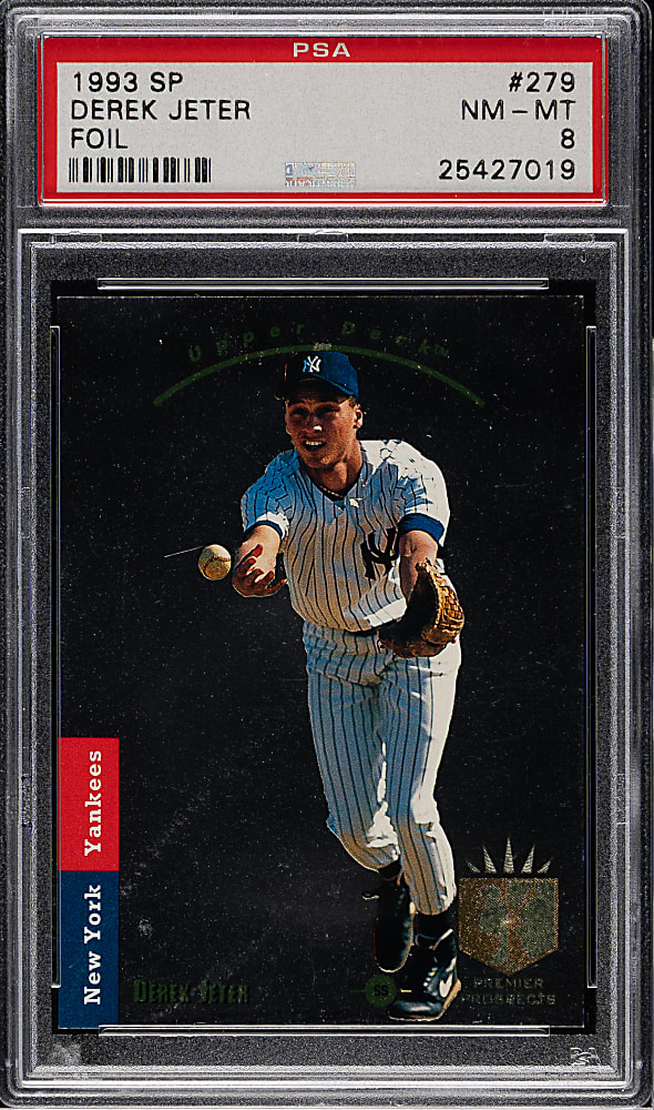 1993 Upper Deck SP Foil #279 Derek Jeter Rookie PSA NM-MT 8