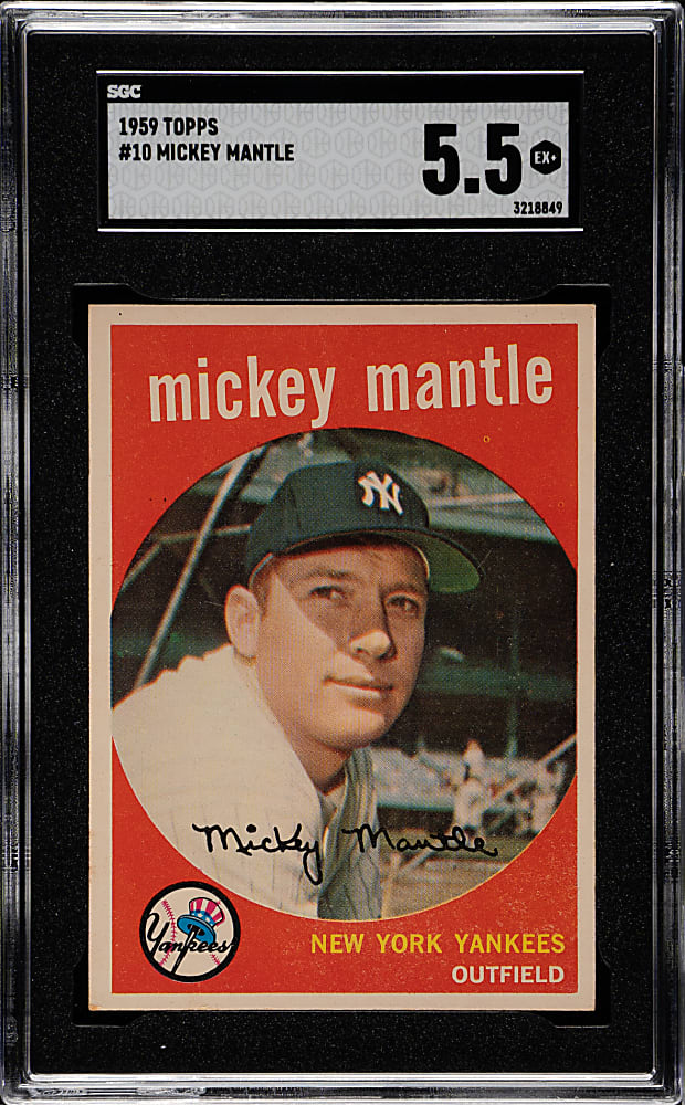 1959 Topps #10 Mickey Mantle SGC EX+ 5.5