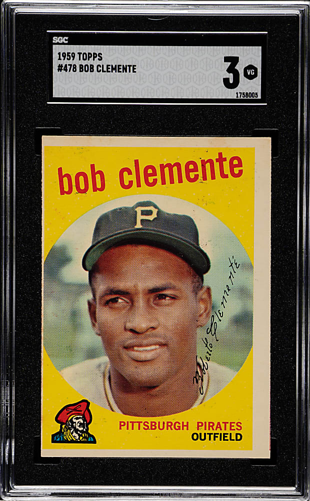 1959 Topps #478 Roberto Clemente SGC VG 3