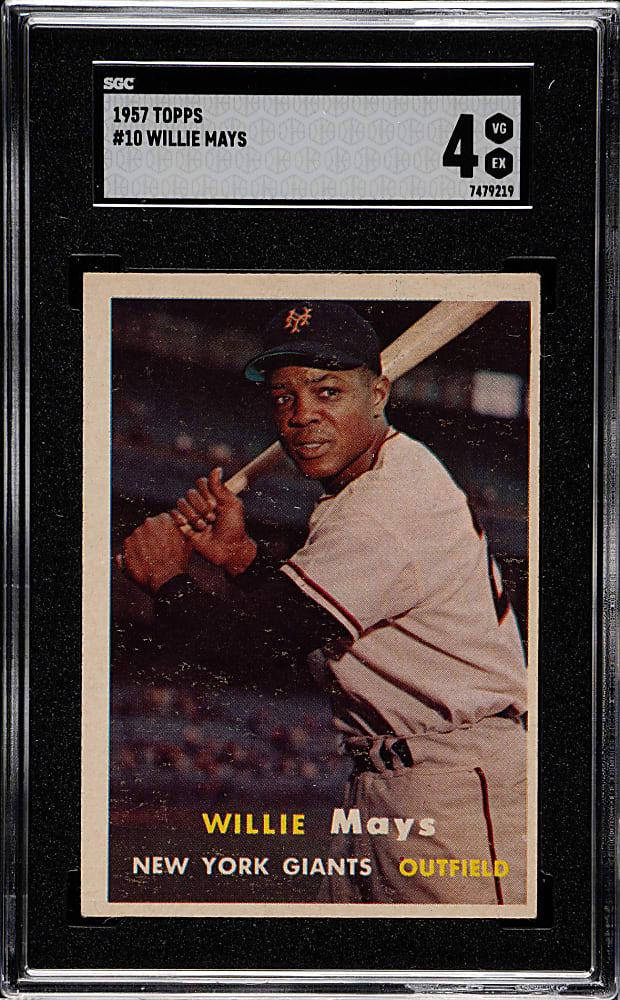 1957 Topps #10 Willie Mays SGC VG/EX 4