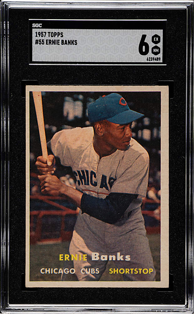 1957 Topps #55 Ernie Banks SGC EX/NM 6
