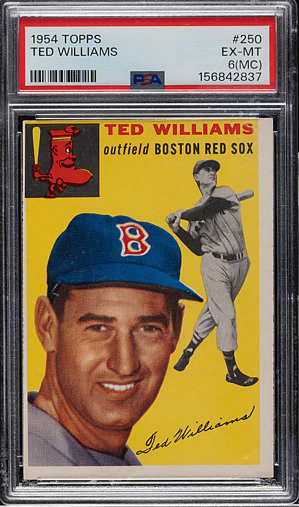 1954 Topps #250 Ted Williams PSA EX-MT 6 (MC)