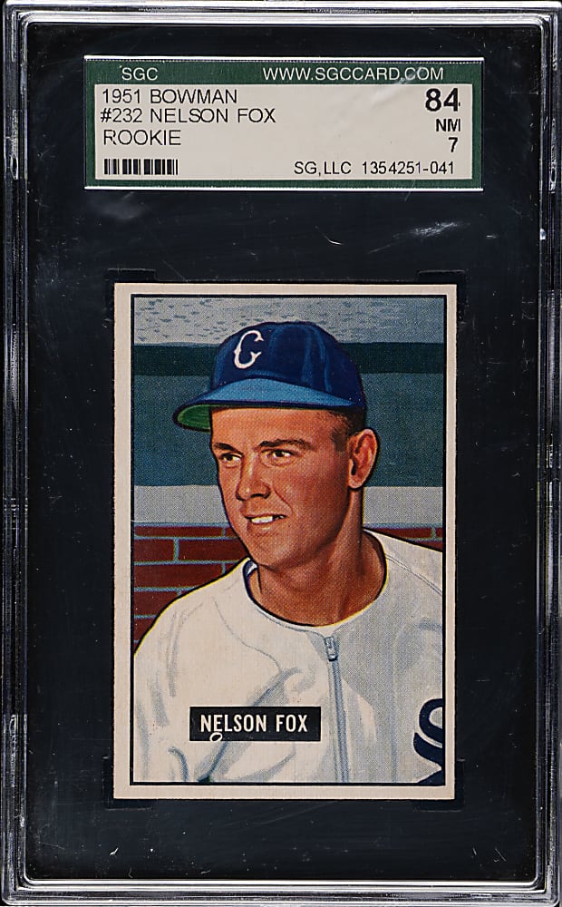 1951 Bowman #232 Nelson Fox Rookie SGC NM 84