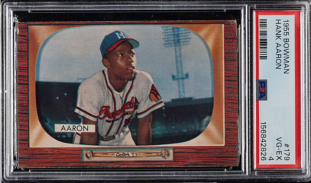 1955 Bowman #179 Hank Aaron PSA VG-EX 4