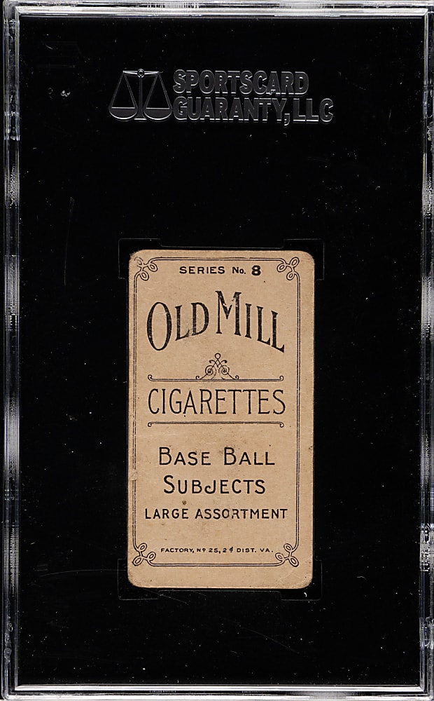 1910 T210 Old Mill Tobacco "Series 8" Bill Bernhard SGC FAIR 20
