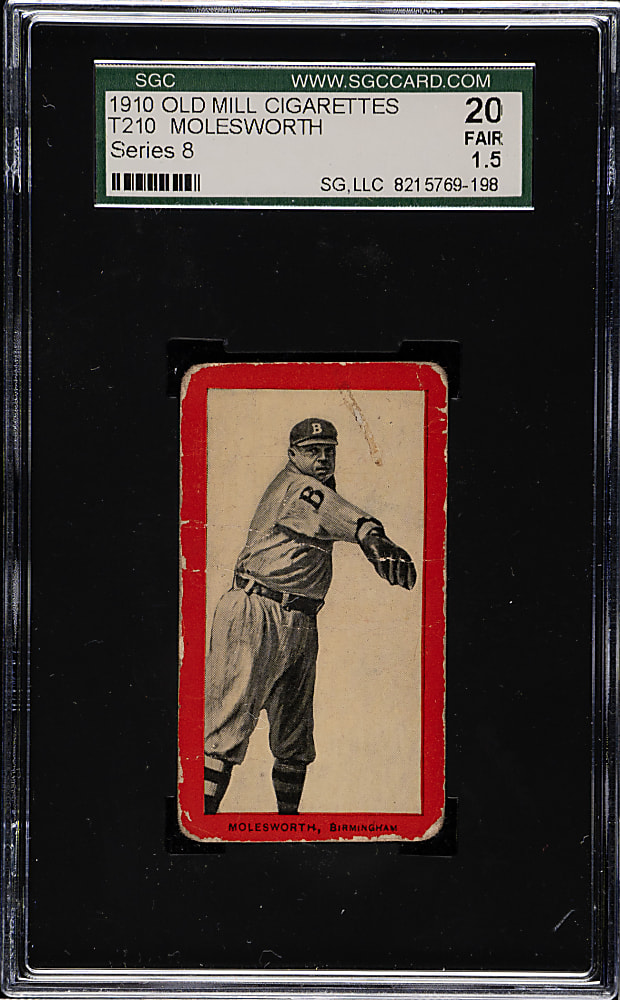 1910 T210 Old Mill Tobacco "Series 8" Carlton Molesworth SGC FAIR 20