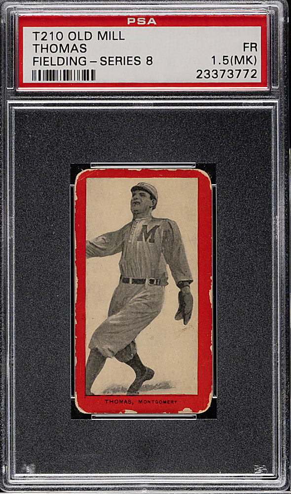 1910 T210 Old Mill Tobacco "Series 8" Frosty Thomas PSA FAIR 1.5 (MK)