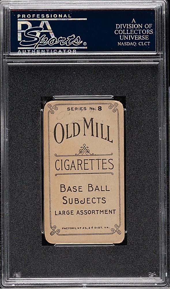 1910 T210 Old Mill Tobacco "Series 8" Frosty Thomas PSA FAIR 1.5 (MK)