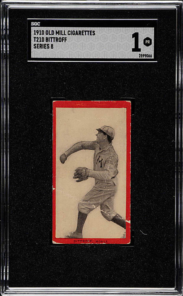 1910 T210 Old Mill Tobacco "Series 8" George Bittroff SGC POOR 1