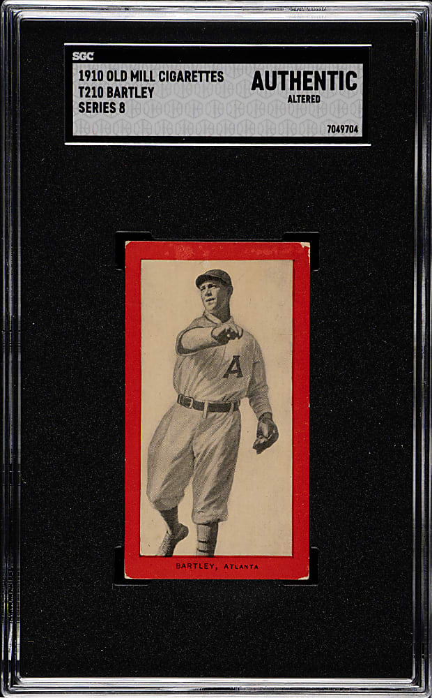 1910 T210 Old Mill Tobacco "Series 8" Bill Bartley SGC Authentic