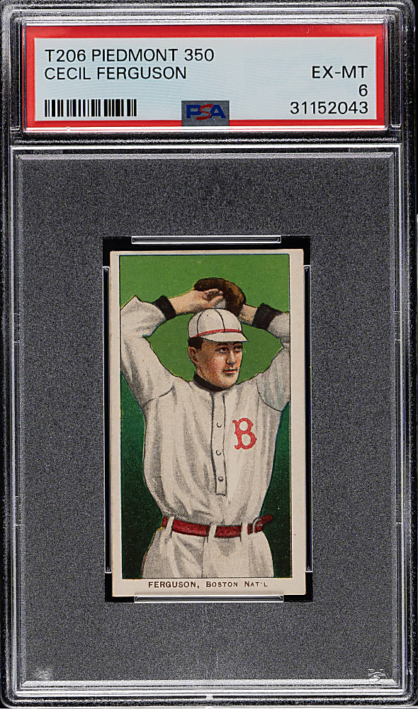 1909-1911 T206 White Border Cecil Ferguson PSA EX-MT 6