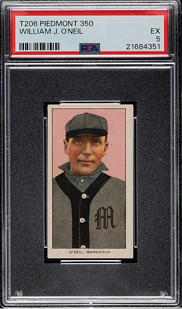 1909-1911 T206 White Border William J. O'Neil PSA EX 5