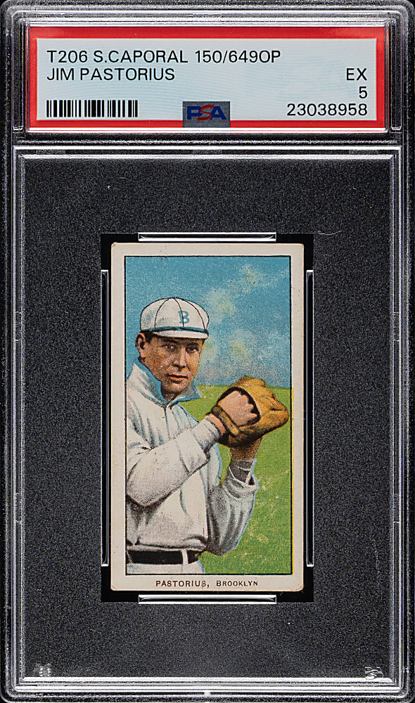 1909-1911 T206 White Border Jim Pastorius PSA EX 5