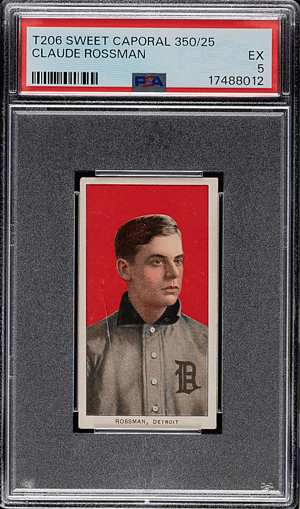 1909-1911 T206 White Border Claude Rossman PSA EX 5