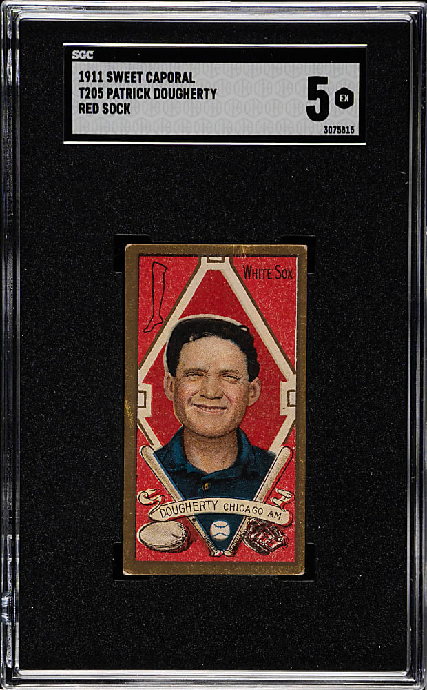 1911 T205 Gold Border Patsy Dougherty (Red Sock) SGC EX 5