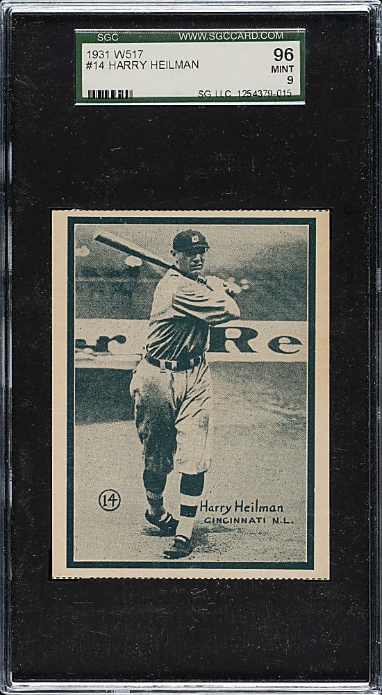 1931 W517 #14 Harry Heilman SGC MINT 96