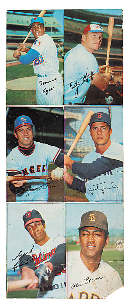 1970 Topps Super Uncut Panel with Carl Yastrzemski and Frank Robinson