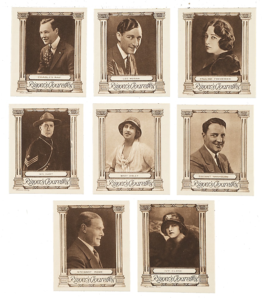 1923 Edwards, Ringer & Bigg Cinema Stars Complete Set (25) Including 17 PSA-Graded Cards