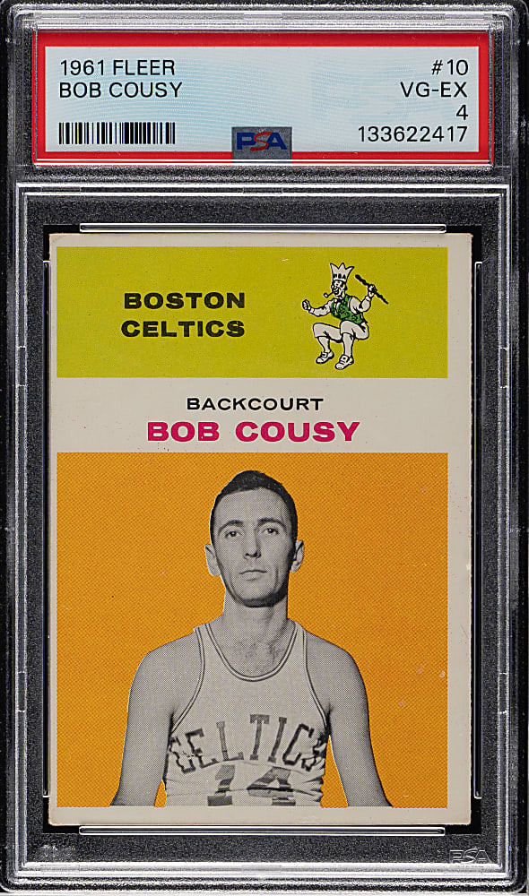 1961-1962 Fleer Basketball #10 Bob Cousy PSA VG-EX 4