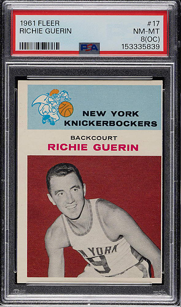 1961-1962 Fleer Basketball #17 Richie Guerin Rookie PSA NM-MT 8 (OC)