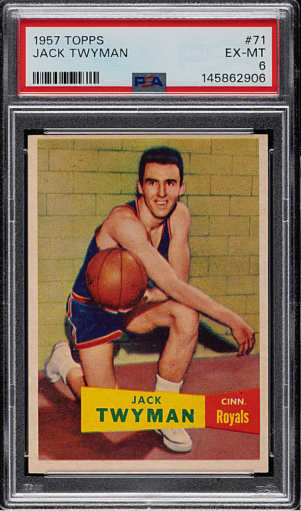 1957-1958 Topps Basketball #71 Jack Twyman Rookie PSA EX-MT 6