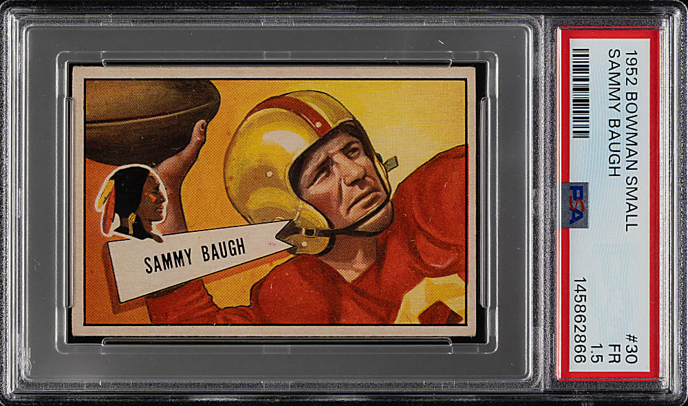 1952 Bowman Small Football #30 Sammy Baugh PSA FAIR 1.5
