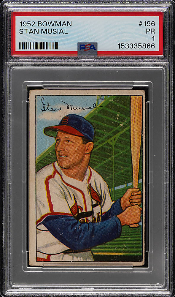 1952 Bowman #196 Stan Musial PSA POOR 1