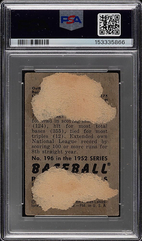 1952 Bowman #196 Stan Musial PSA POOR 1