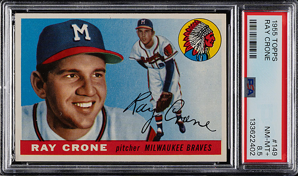 1955 Topps #149 Ray Crone PSA NM-MT+ 8.5