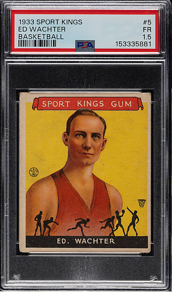 1933 R338 Sport Kings Basketball #5 Ed Wachter PSA FAIR 1.5