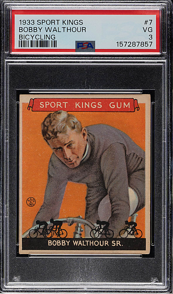 1933 R338 Sport Kings #7 Bobby Walthour Sr. PSA VG 3