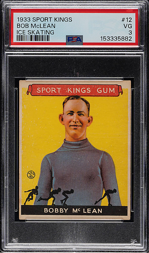 1933 R338 Sport Kings #12 Bobby McLean PSA VG 3