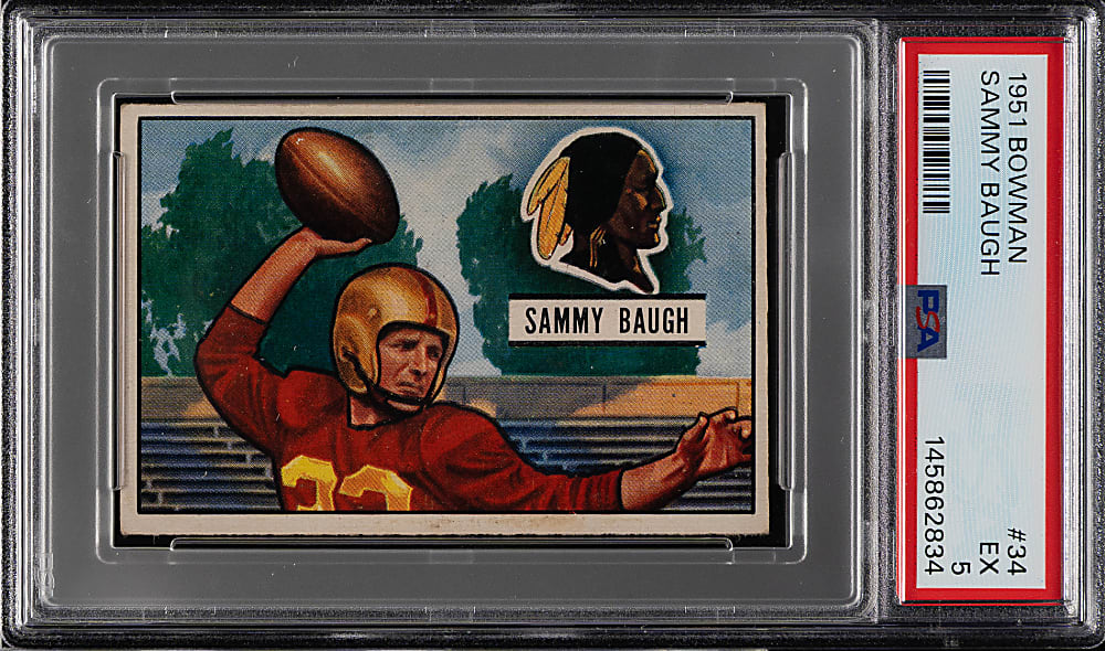 1951 Bowman Football #34 Sammy Baugh PSA EX 5