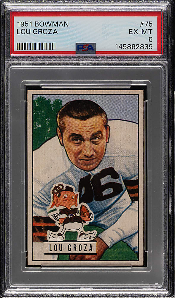 1951 Bowman Football #75 Lou Groza PSA EX-MT 6