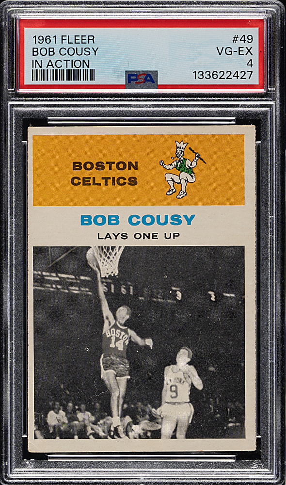 1961-1962 Fleer Basketball #49 Bob Cousy In Action PSA VG-EX 4
