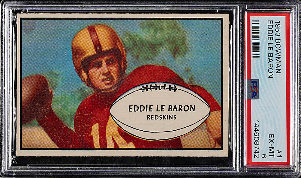 1953 Bowman Football #1 Eddie Le Baron PSA EX-MT 6